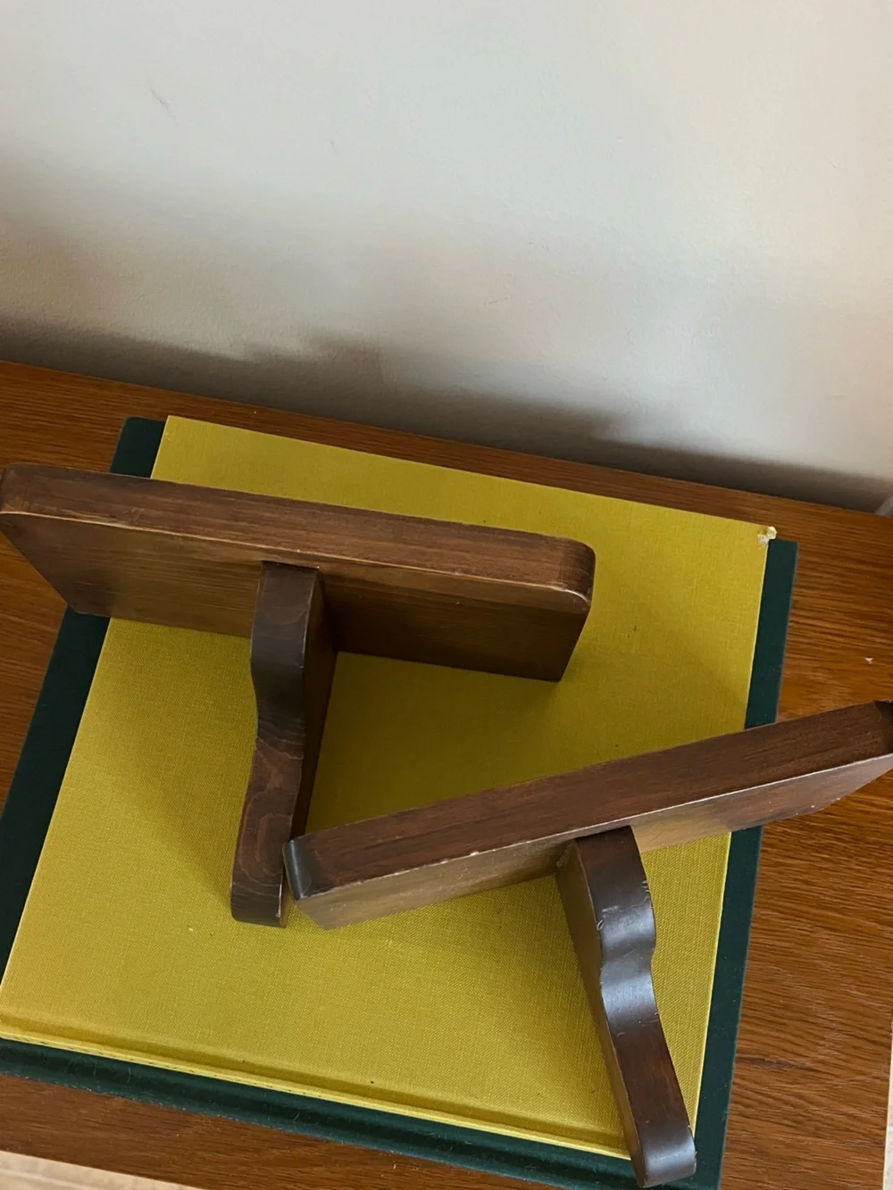 Wooden Display Stands in Warm Brown
